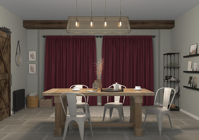 Windsor, Raspberry - Made to Measure Curtains - Image 7